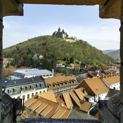 Wernigerode Castle from the Tower of the Church of Our Lady