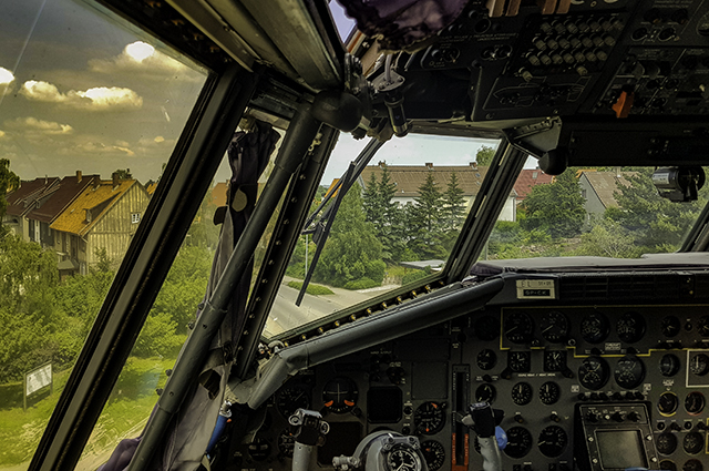 Cockpit Aussicht der Transall C-160